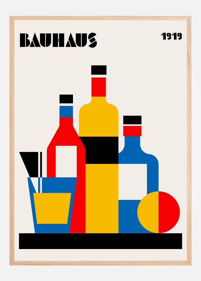 Bauhaus Wine Print Póster