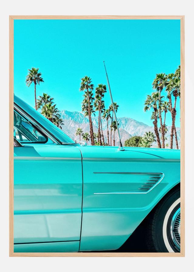 Teal Thunderbird in Palm Springs Póster