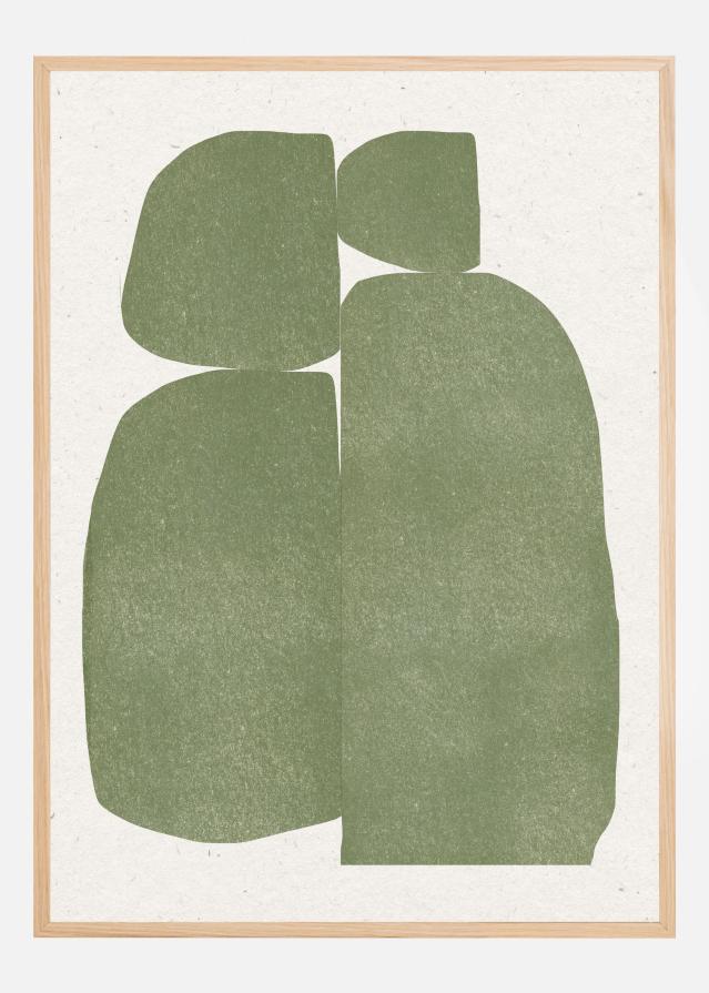 Green Stones Composition Póster