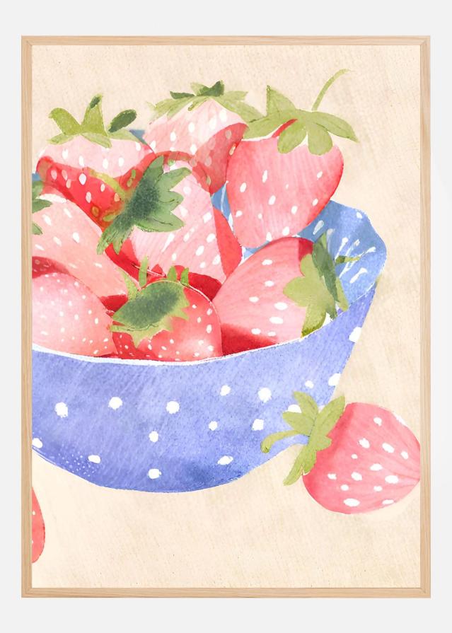 Erdbeeren in Schale Póster