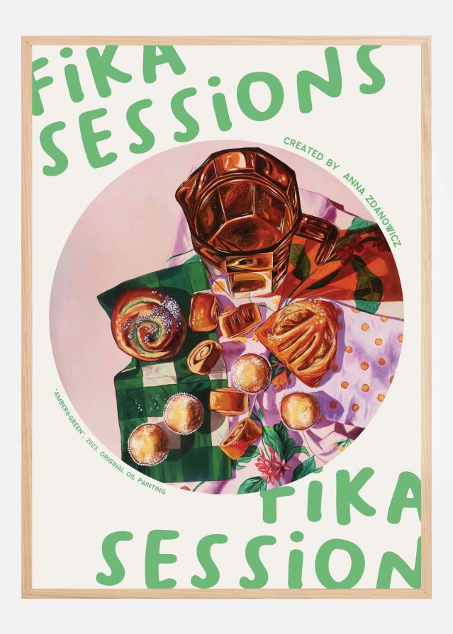 Amber and Green Póster