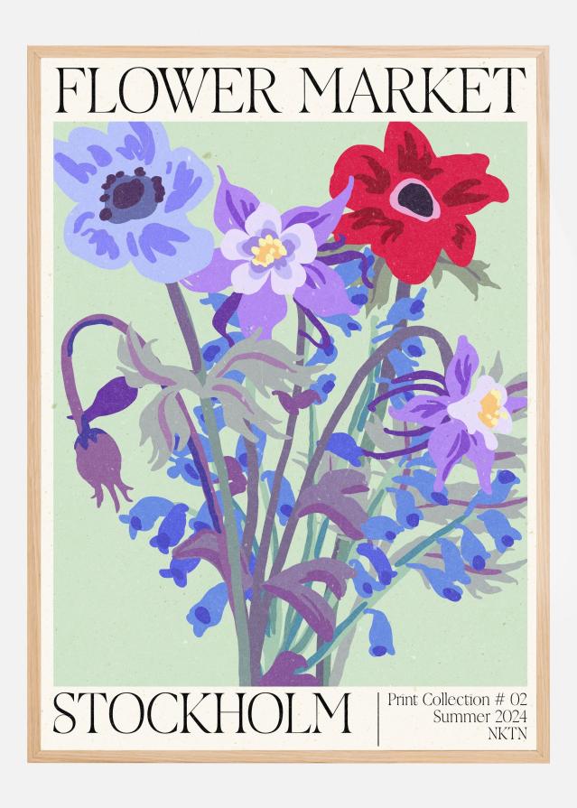 Stockholm Flower Market Póster