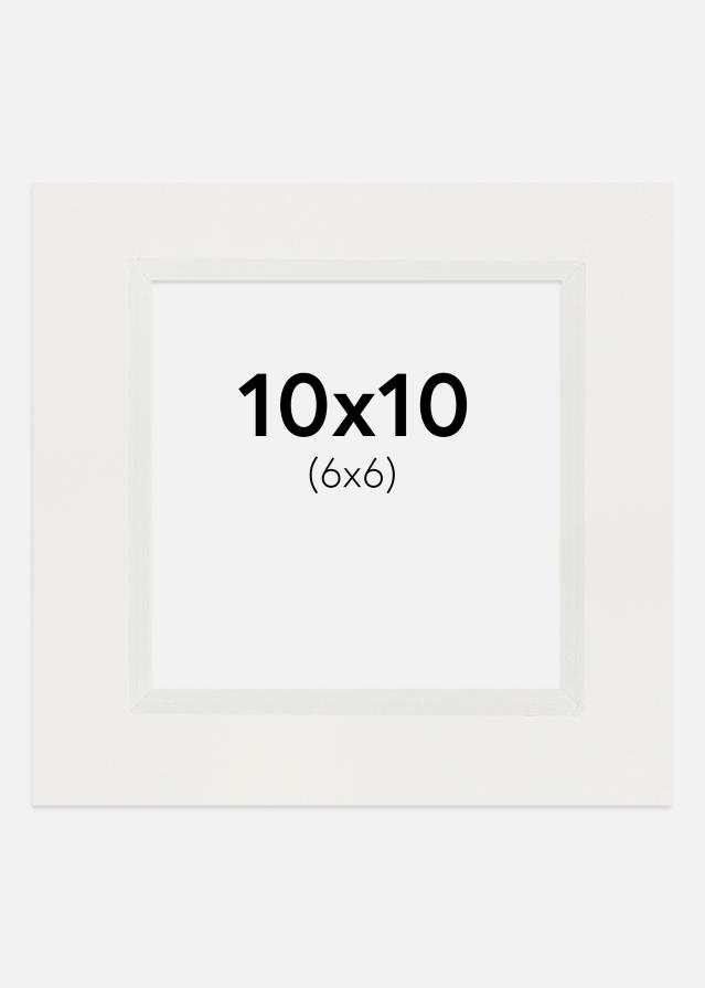 Passe-partout Branco 3 mm (Bordo interior branco) 10x10 cm (6x6)