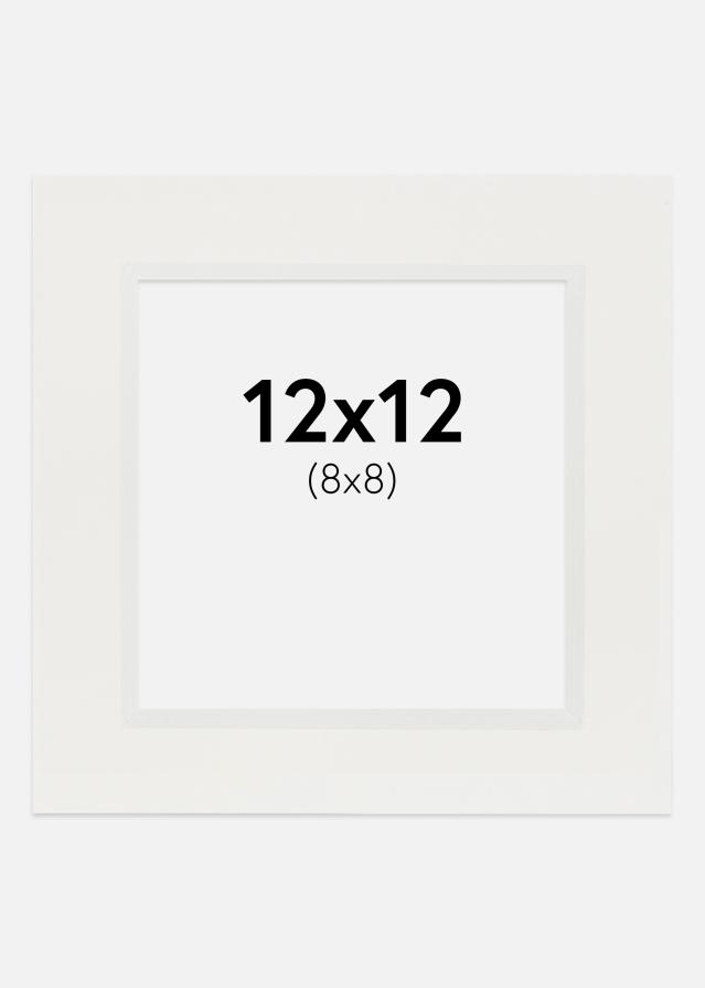 Passe-partout Branco 3 mm (Bordo interior branco) 12x12 cm (8x8)