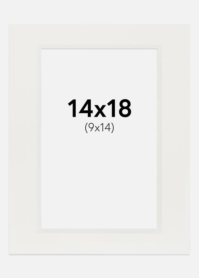 Passe-partout Branco 3 mm (Bordo interior branco) 14x18 cm (9x14)