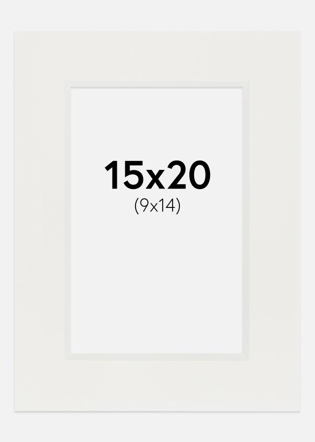 Passe-partout Branco 3 mm (Bordo interior branco) 15x20 cm (9x14)