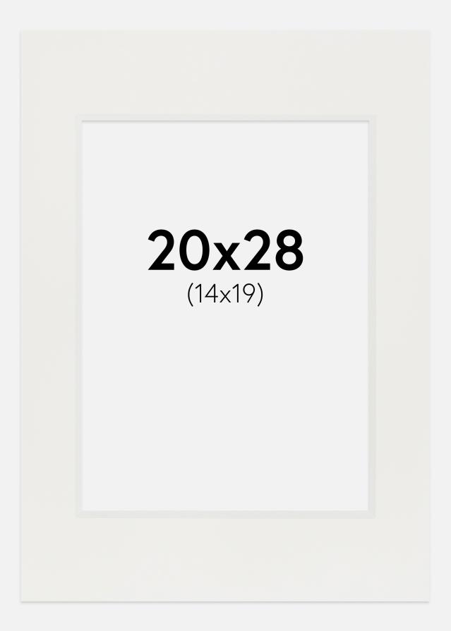 Passe-partout Branco 3 mm (Bordo interior branco) 20x28 cm (14x19)