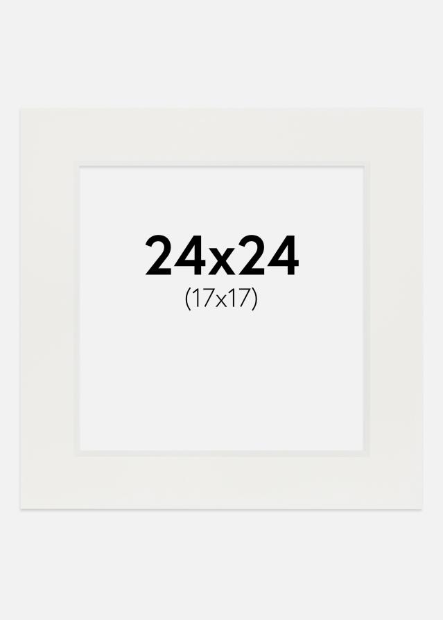 Passe-partout Branco 3 mm (Bordo interior branco) 24x24 cm (17x17)