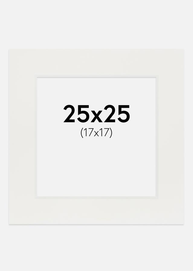 Passe-partout Branco 3 mm (Bordo interior branco) 25x25 cm (17x17)