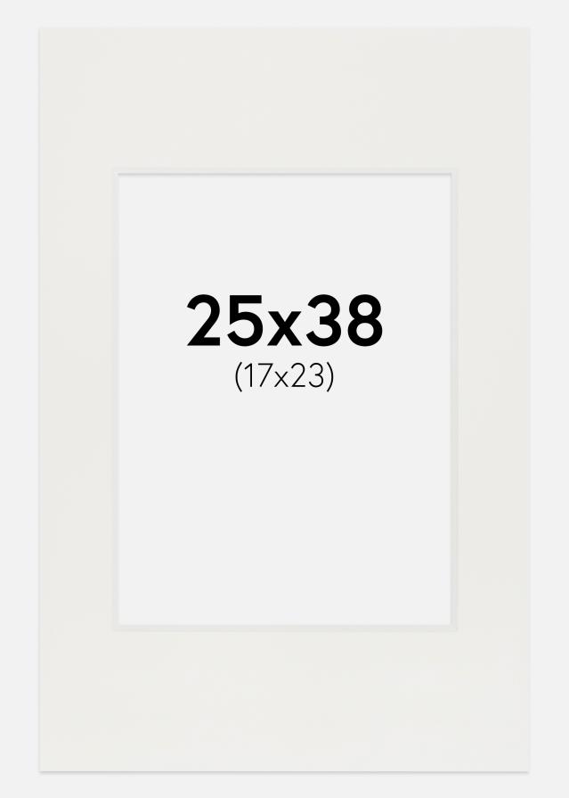 Passe-partout Branco 3 mm (Bordo interior branco) 25x38 cm (17x23)