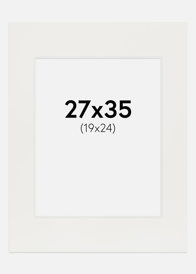 Passe-partout Branco 3 mm (Bordo interior branco) 27x35 cm (19x24)