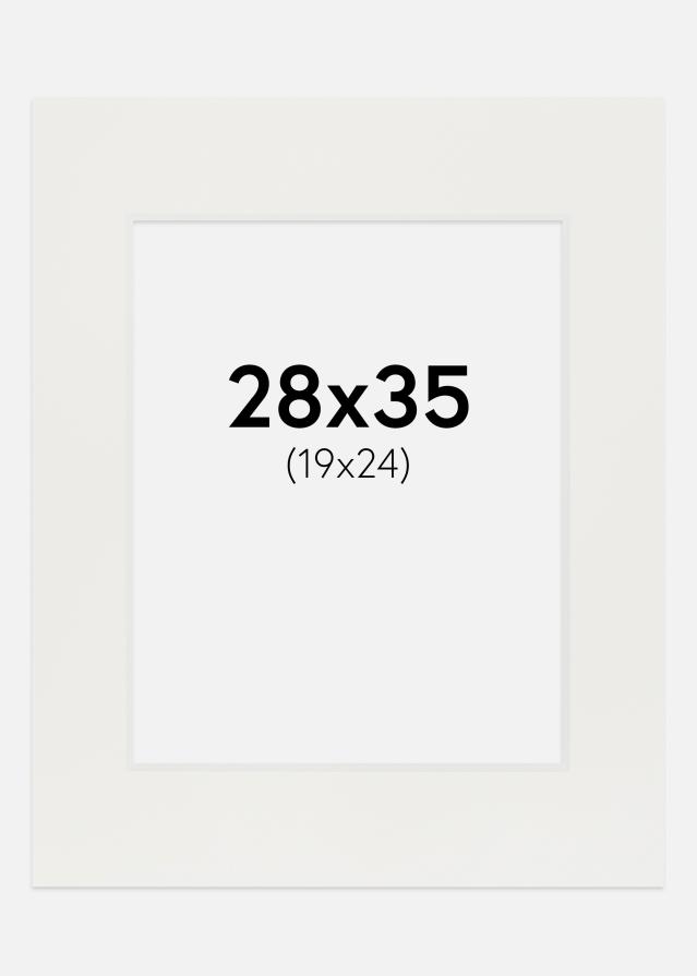 Passe-partout Branco 3 mm (Bordo interior branco) 28x35 cm (19x24)