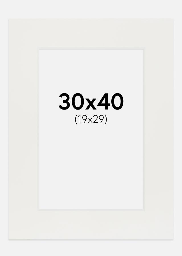 Passe-partout Branco 3 mm (Bordo interior branco) 30x40 cm (19x29)