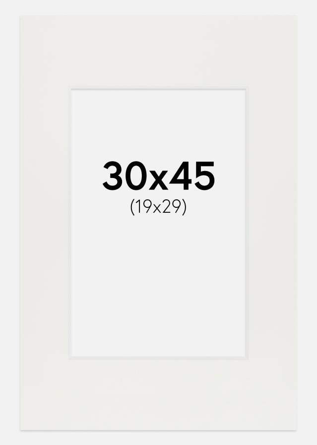 Passe-partout Branco 3 mm (Bordo interior branco) 30x45 cm (19x29)