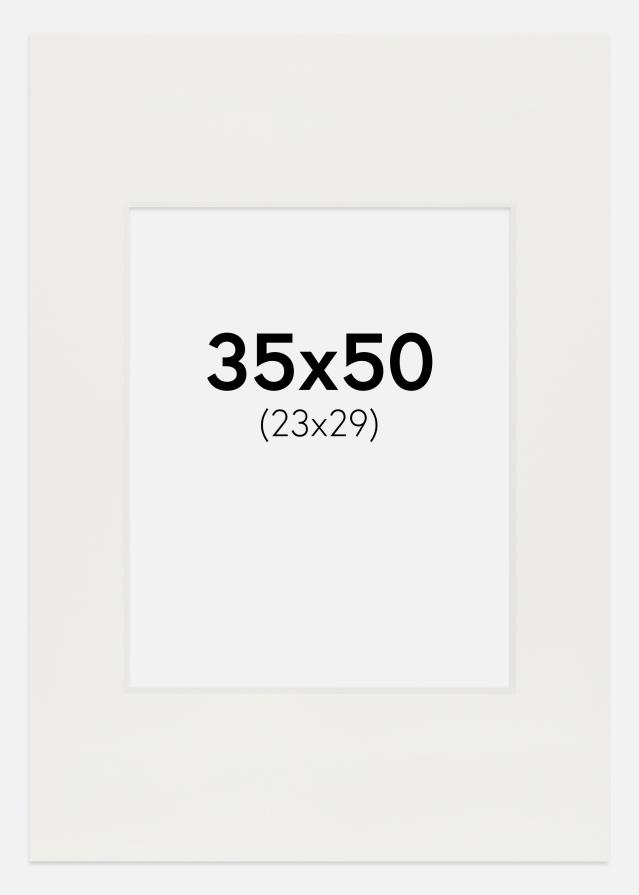 Passe-partout Branco 3 mm (Bordo interior branco) 35x50 cm (23x29)