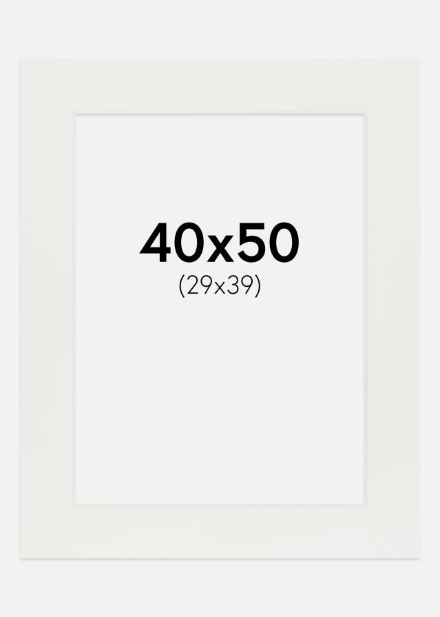 Passe-partout Branco 3 mm (Bordo interior branco) 40x50 cm (29x39)