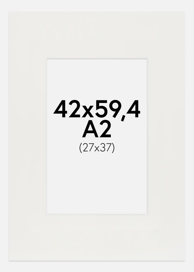 Passe-partout Branco 3 mm (Bordo interior branco) 42x59,4 cm (24x37)