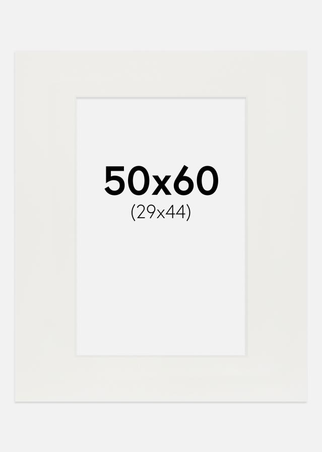 Passe-partout Branco 3 mm (Bordo interior branco) 50x60 cm (29x44)