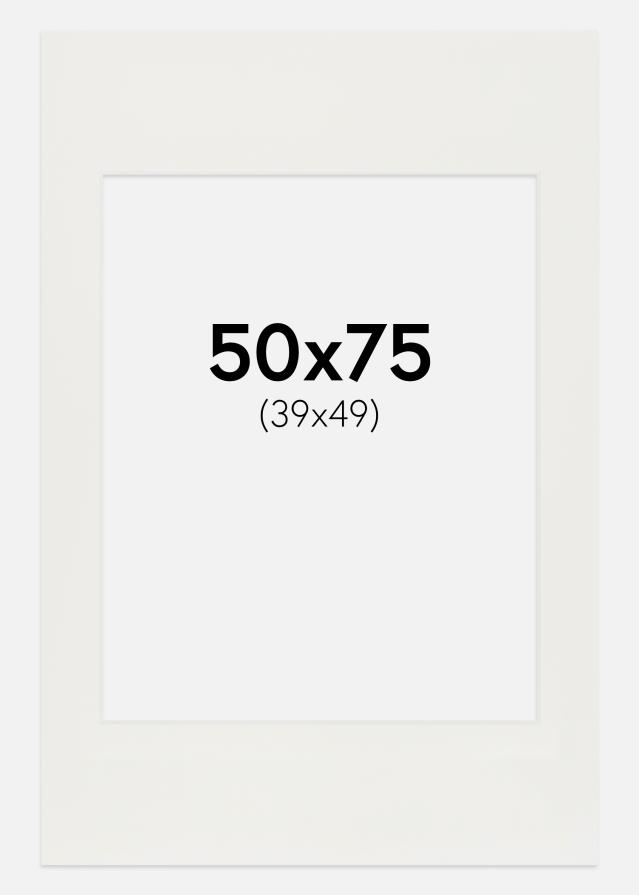 Passe-partout Branco 3 mm (Bordo interior branco) 50x75 cm (39x49)