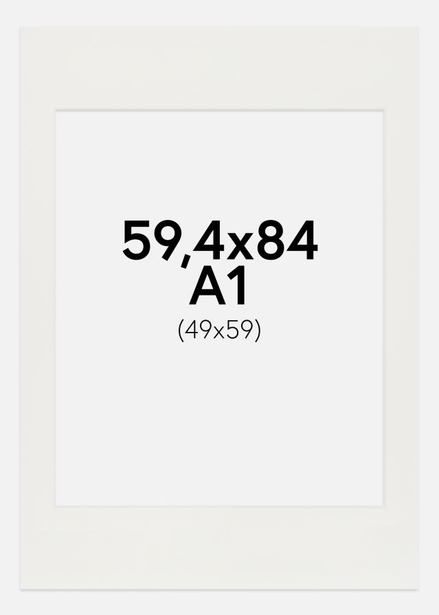 Passe-partout Branco 3 mm (Bordo interior branco) 59,4x84 cm (49x59)