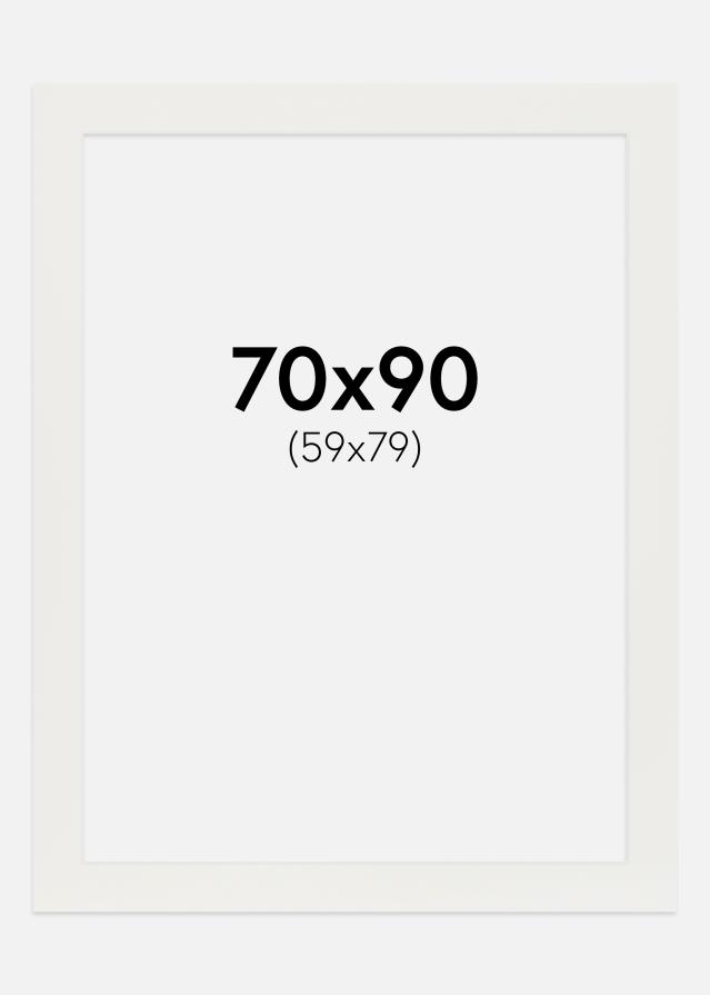 Passe-partout Branco 3 mm (Bordo interior branco) 70x90 cm (59x79)