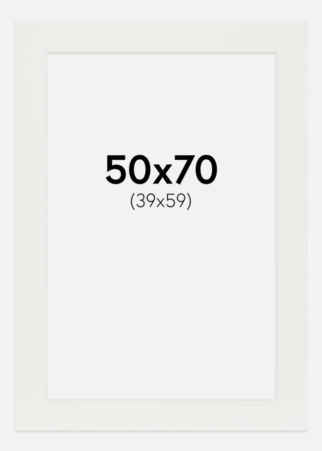 Passe-partout Branco 3 mm (Bordo interior branco) 50x70 cm (39x59)