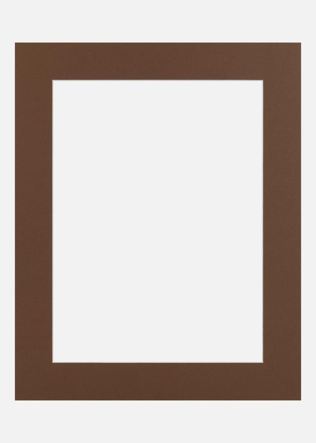 Passe-partout Milk Chocolate (Bordo interior branco) 20x20 cm (14x14)