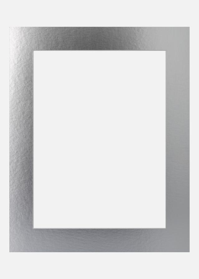 Passe-partout Silver Metal (Bordo interior branco) A4 21x29,7 cm (14x19)
