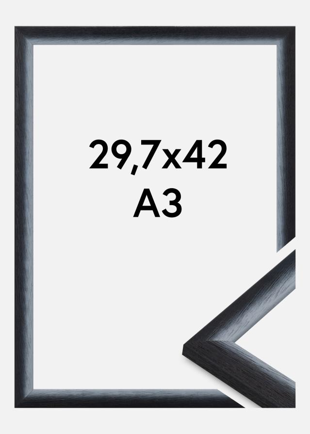 Moldura Cornwall Vidro acrílico Preto 29,7x42 cm (A3)