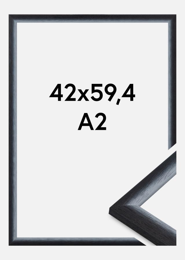 Moldura Cornwall Vidro acrílico Preto 42x59,4 cm (A2)