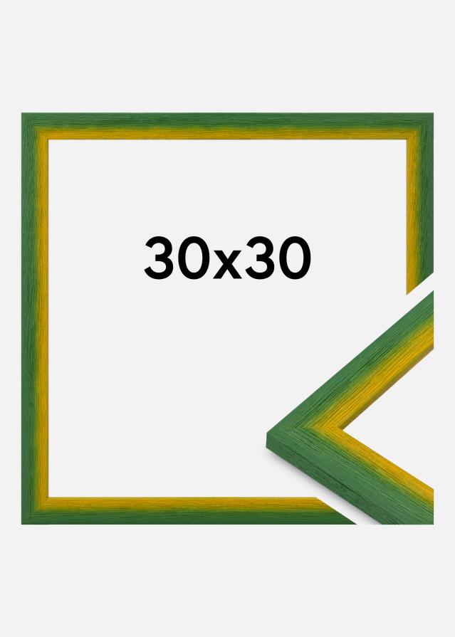 Moldura Cornwall Vidro acrílico Verde 30x30 cm