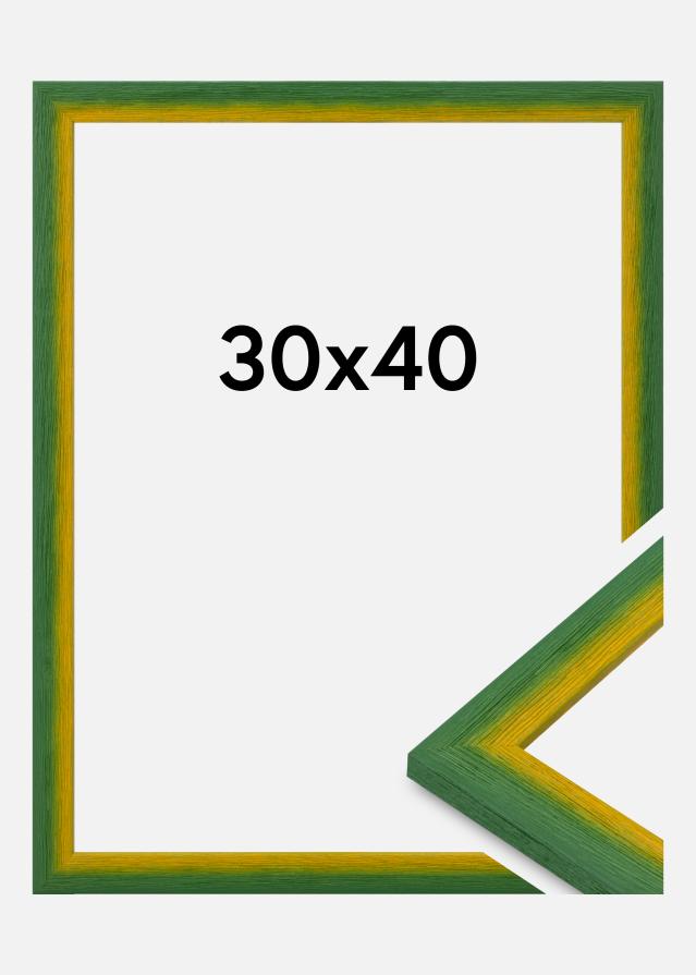 Moldura Cornwall Vidro acrílico Verde 30x40 cm