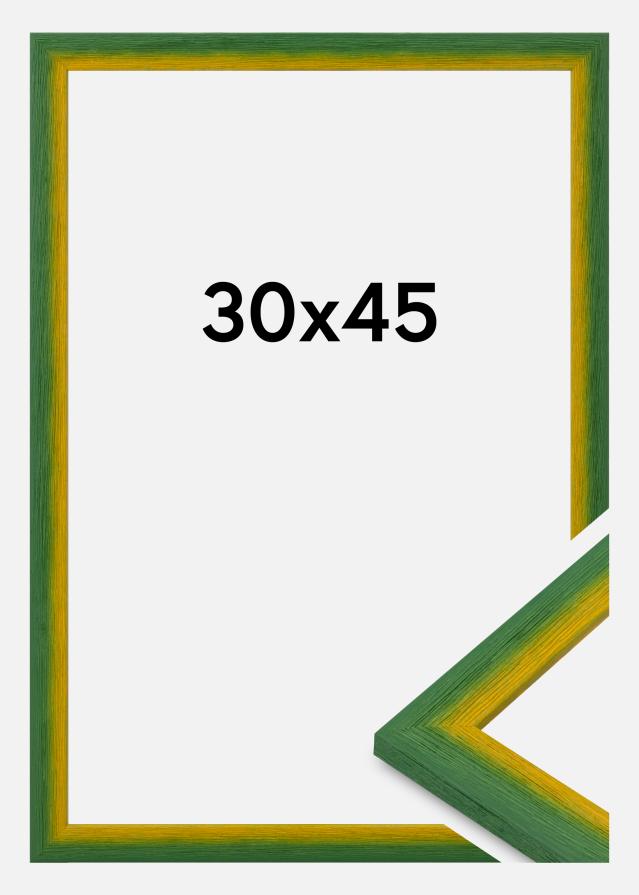 Moldura Cornwall Vidro acrílico Verde 30x45 cm