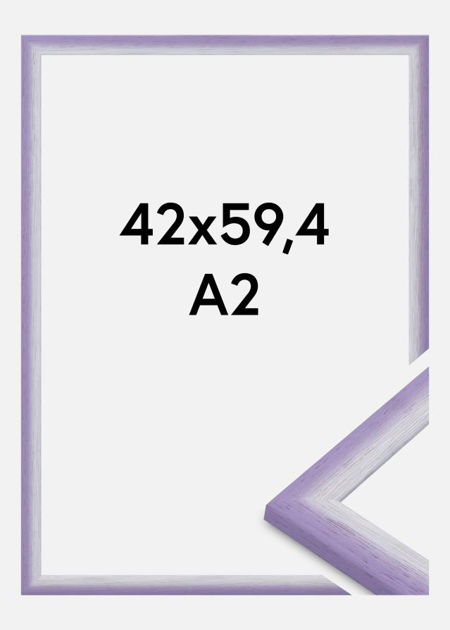 Moldura Cornwall Vidro acrílico Lilás claro 42x59,4 cm (A2)