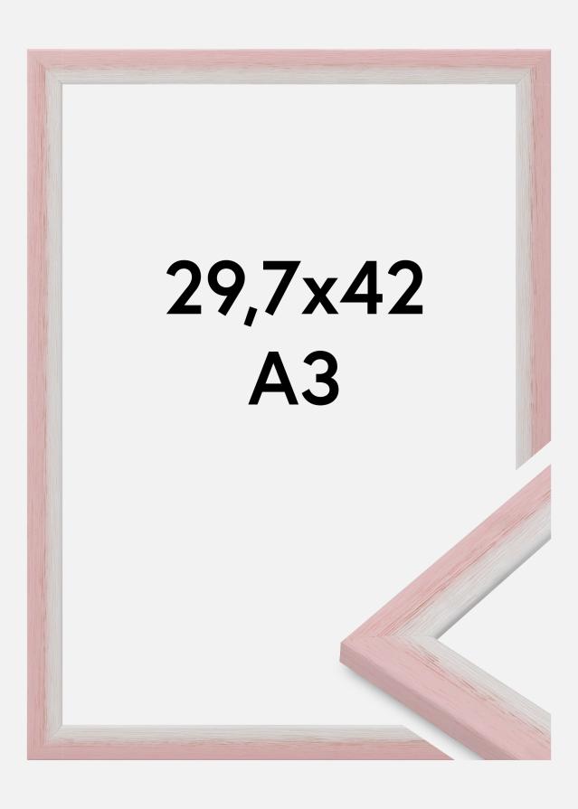 Moldura Cornwall Vidro acrílico Rosa 29,7x42 cm (A3)