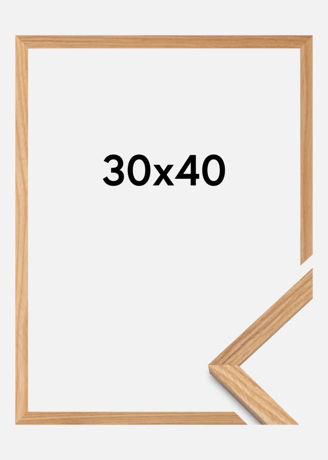 Moldura Carvalho Maciço Vidro Acrílico 30x40 cm