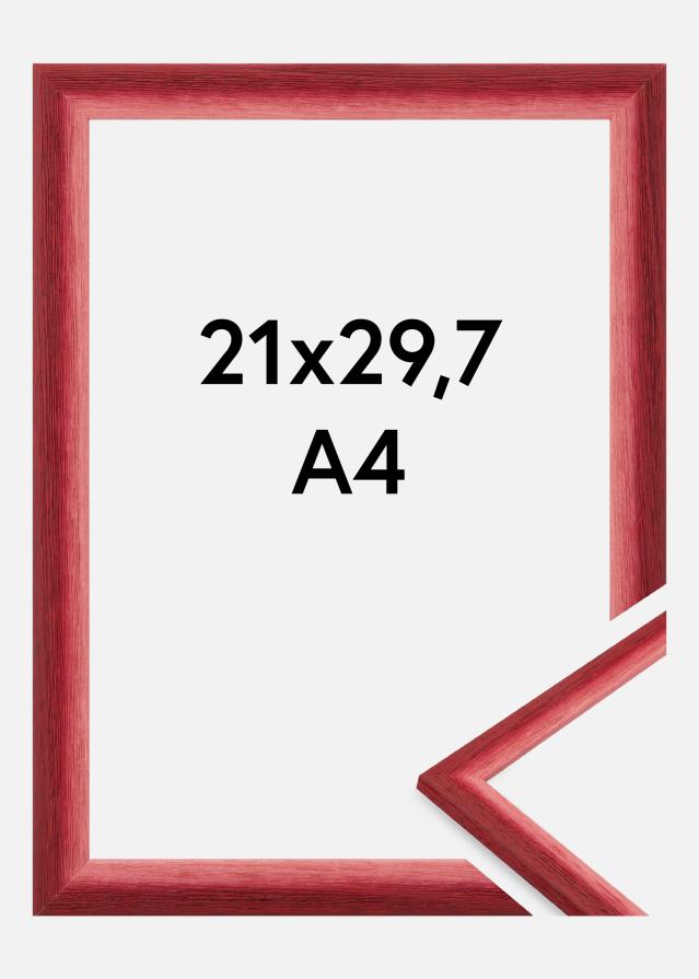 Moldura Cornwall Vidro acrílico Vermelho escuro 21x29,7 cm (A4)
