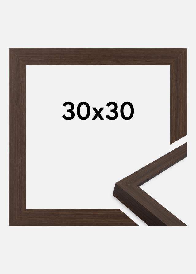 Moldura Wells Vidro acrílico Castanha 30x30 cm