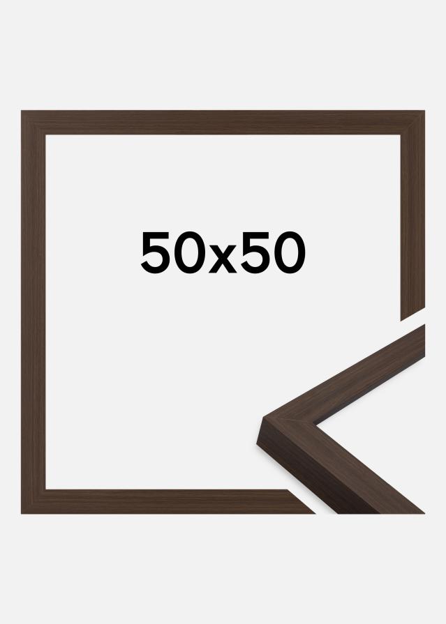 Moldura Wells Vidro acrílico Castanha 50x50 cm