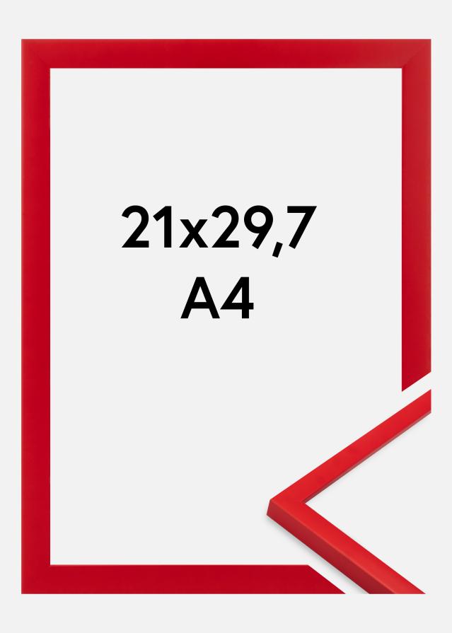 Moldura Kent Vidro acrílico Vermelho 21x29,7 cm (A4)