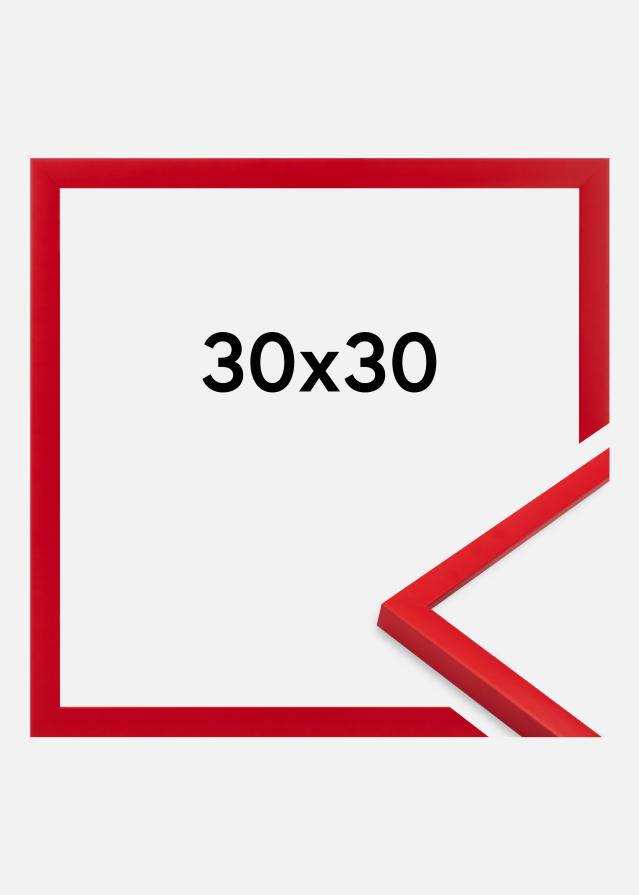 Moldura Kent Vidro acrílico Vermelha 30x30 cm