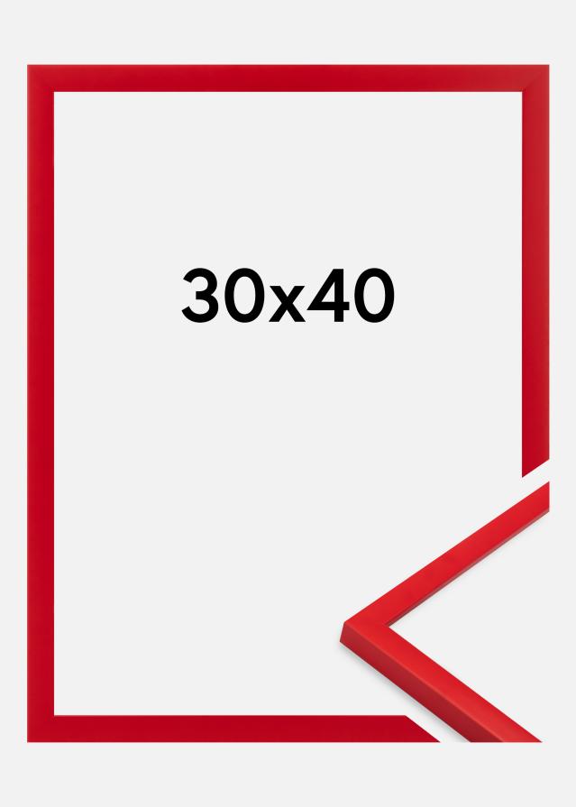 Moldura Kent Vidro acrílico Vermelha 30x40 cm