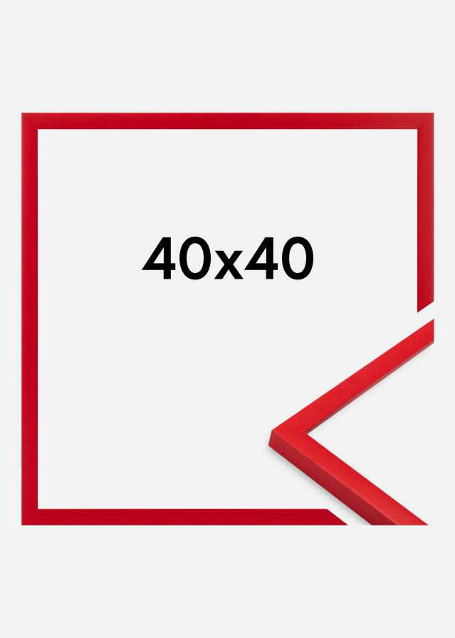 Moldura Kent Vidro acrílico Vermelha 40x40 cm