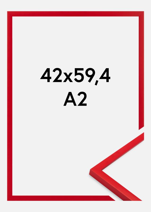 Moldura Kent Vidro acrílico Vermelha 42x59,4 cm (A2)