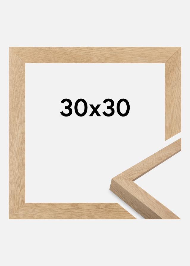 Moldura Wells Vidro acrílico Carvalho 30x30 cm