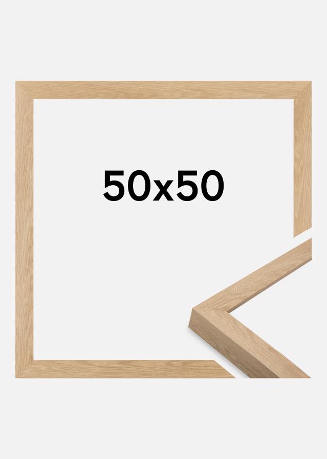 Moldura Wells Vidro acrílico Carvalho 50x50 cm