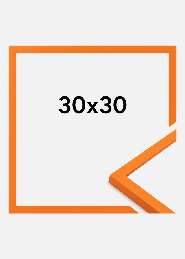 Moldura Kent Vidro acrílico Laranja 30x30 cm