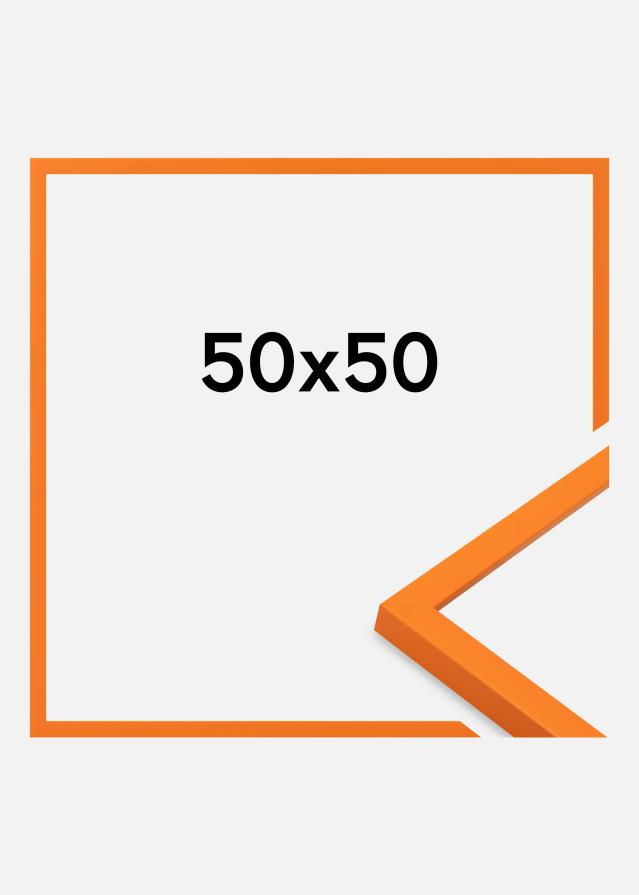 Moldura Kent Vidro acrílico Laranja 50x50 cm