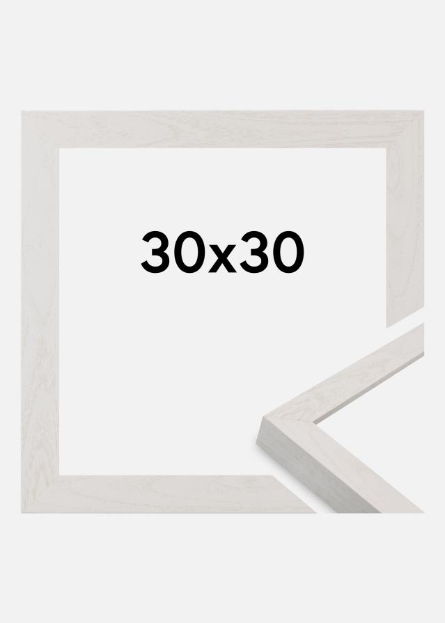 Moldura Wells Vidro acrílico Branco 30x30 cm