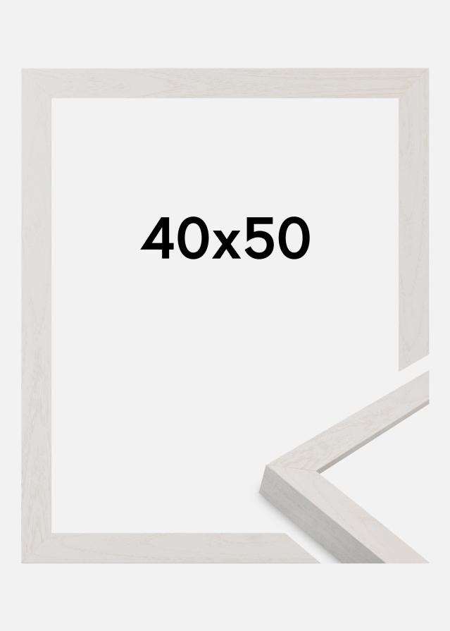 Moldura Wells Vidro acrílico Branco 40x50 cm